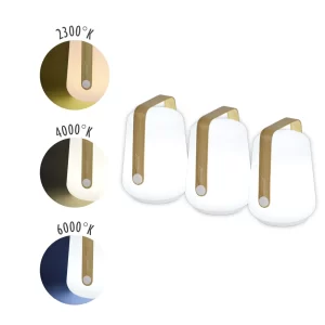 SET OF 3 LAMPS BAMBOO H.12 CM