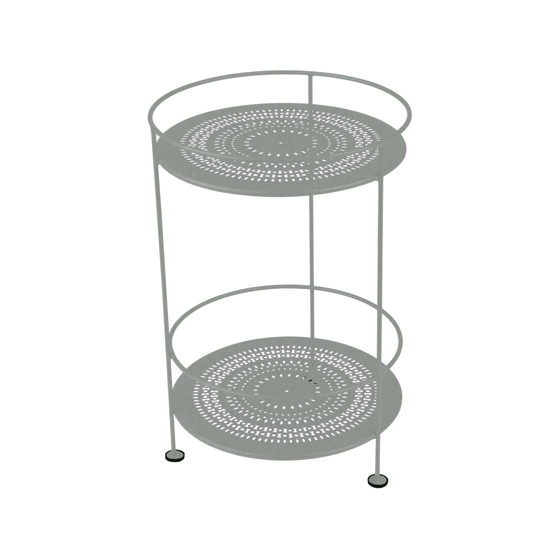 SIDE TABLE WITH PERFORATED DOUBLE TOP